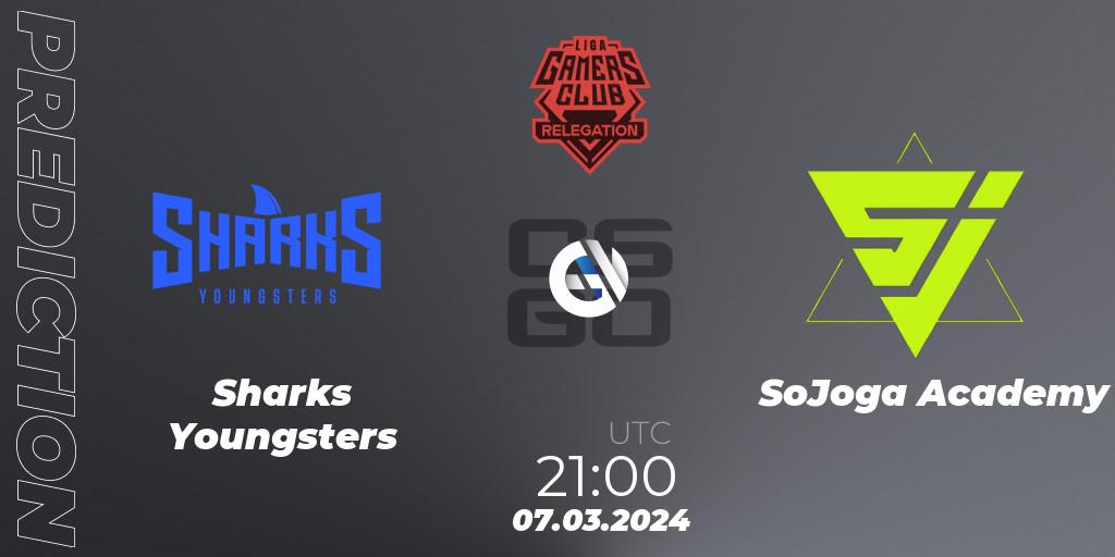 Sharks Youngsters - SoJoga Academy: прогноз. 07.03.2024 at 21:00, Counter-Strike (CS2), Gamers Club Liga Série A Relegation: March 2024