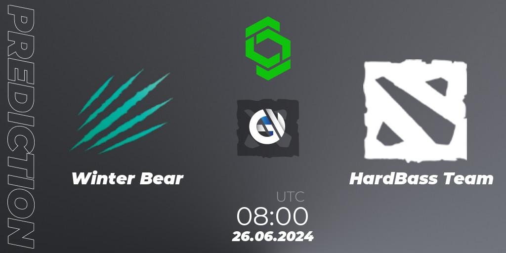 Winter Bear - HardBass Team: прогноз. 26.06.2024 at 08:00, Dota 2, CCT Dota 2 Series 1