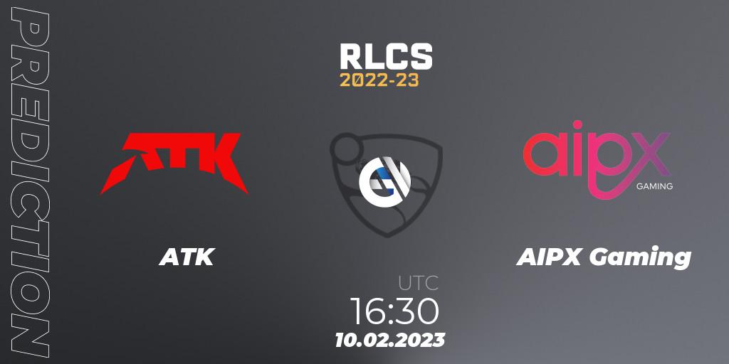 ATK - AIPX Gaming: прогноз. 10.02.2023 at 16:30, Rocket League, RLCS 2022-23 - Winter: Sub-Saharan Africa Regional 2 - Winter Cup