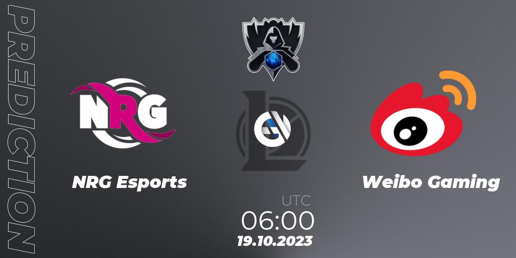 NRG Esports - Weibo Gaming: прогноз. 19.10.23, LoL, Worlds 2023 LoL - Group Stage