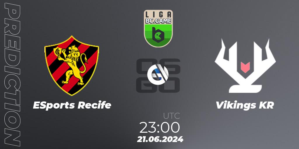 ESports Recife - Vikings KR: прогноз. 21.06.2024 at 23:00, Counter-Strike (CS2), Dust2 Brasil Liga Season 3: Division 1