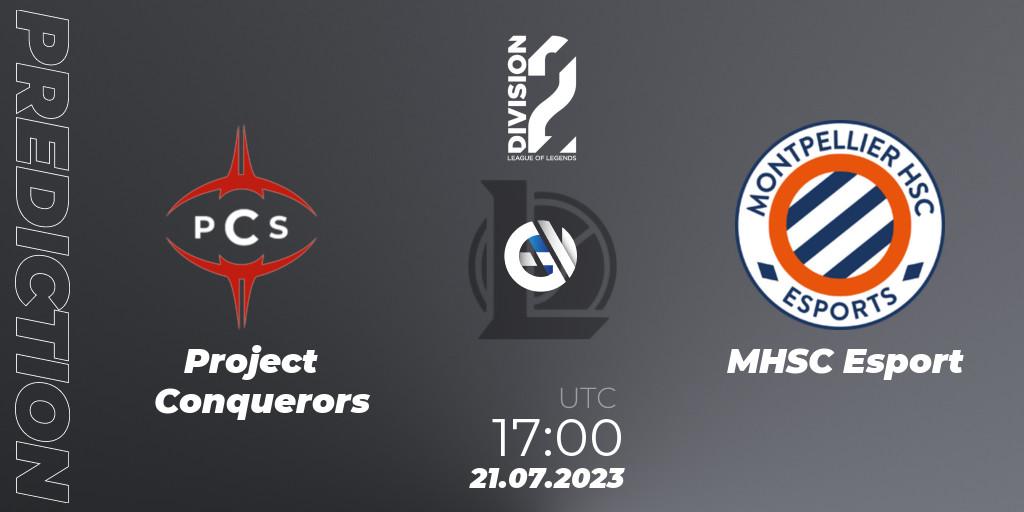 Project Conquerors - MHSC Esport: прогноз. 21.07.2023 at 17:00, LoL, LFL Division 2 Summer 2023 - Group Stage