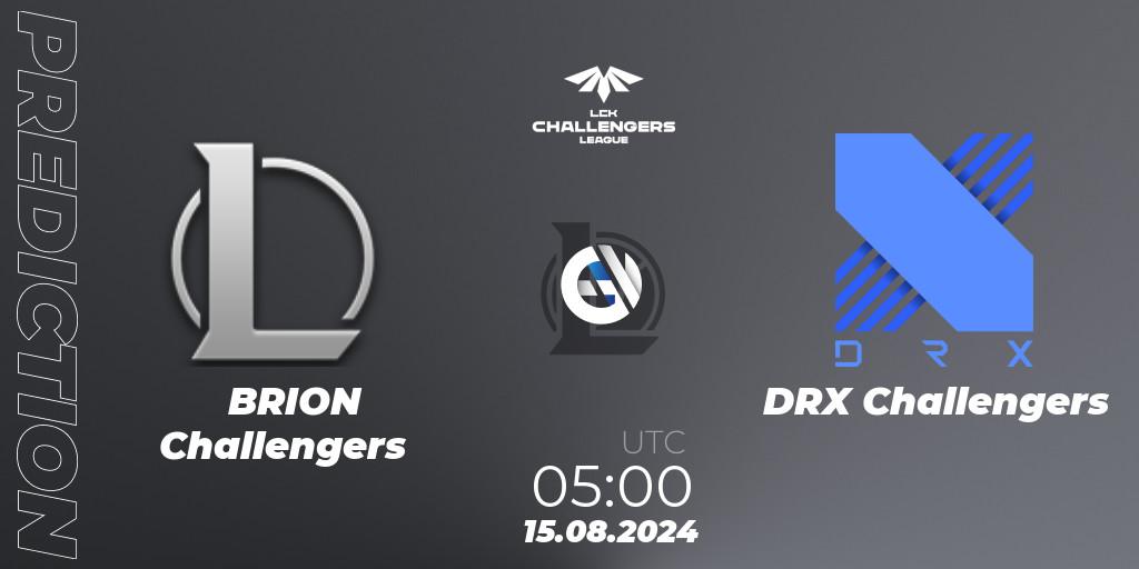 BRION Challengers - DRX Challengers: прогноз. 15.08.2024 at 05:00, LoL, LCK Challengers League 2024 Summer - Group Stage