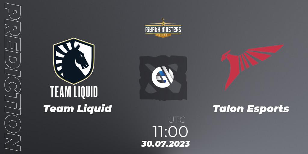 Team Liquid - Talon Esports: прогноз. 30.07.23, Dota 2, Riyadh Masters 2023