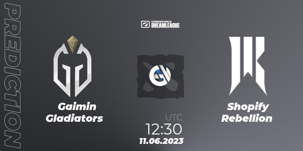 Gaimin Gladiators - Shopify Rebellion: прогноз. 11.06.23, Dota 2, DreamLeague Season 20 - Group Stage 1