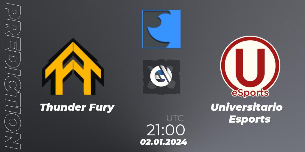 Thunder Fury - Universitario Esports: прогноз. 02.01.2024 at 21:00, Dota 2, FastInvitational DotaPRO Season 2