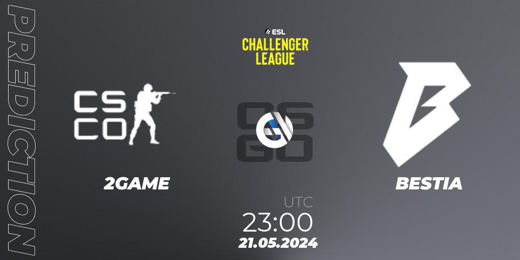 2GAME - BESTIA: прогноз. 21.05.2024 at 23:00, Counter-Strike (CS2), ESL Challenger League Season 47: South America
