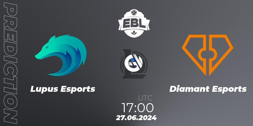 Lupus Esports - Diamant Esports: прогноз. 27.06.2024 at 17:00, LoL, Esports Balkan League Season 15
