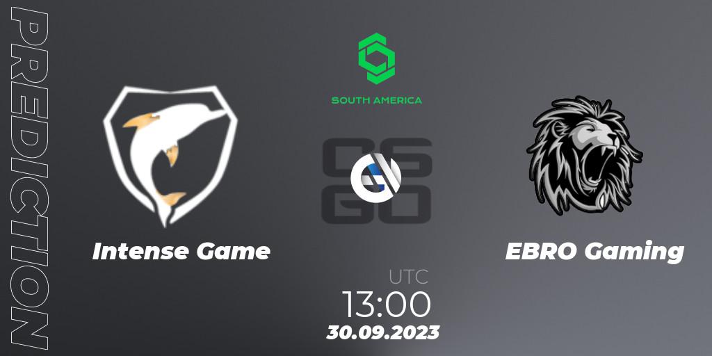 Intense Game - EBRO Gaming: прогноз. 30.09.23, CS2 (CS:GO), CCT South America Series #12: Closed Qualifier