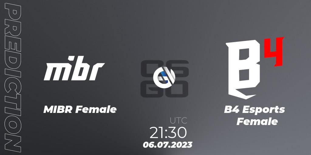 MIBR Female - B4 Esports Female: прогноз. 06.07.2023 at 23:15, Counter-Strike (CS2), BGS Esports 2023 Female: Online Stage
