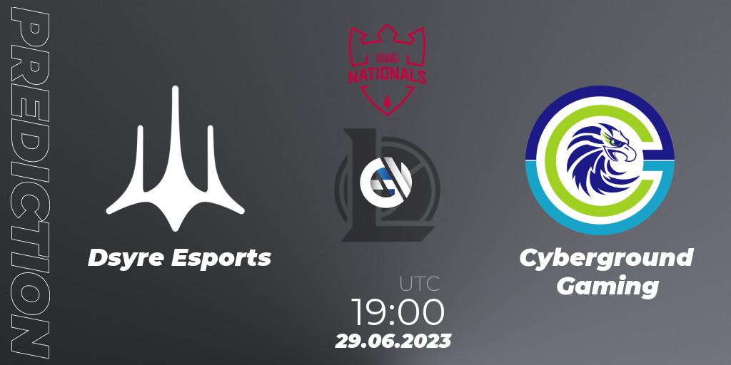 Dsyre Esports - Cyberground Gaming: прогноз. 29.06.2023 at 19:00, LoL, PG Nationals Summer 2023