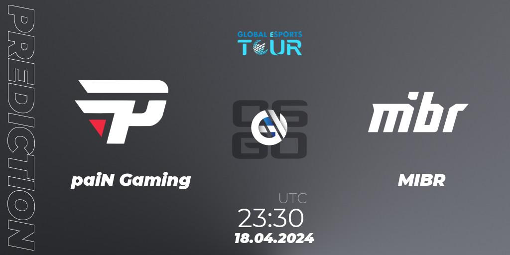 paiN Gaming - MIBR: прогноз. 19.04.2024 at 16:30, Counter-Strike (CS2), Global Esports Tour Rio de Janeiro 2024
