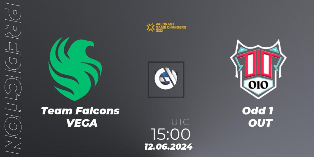 Team Falcons VEGA - Odd 1 OUT: прогноз. 12.06.2024 at 15:00, VALORANT, VCT 2024: Game Changers EMEA Stage 2