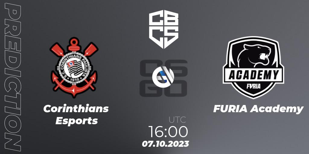 Corinthians Esports - FURIA Academy: прогноз. 07.10.2023 at 16:00, Counter-Strike (CS2), CBCS 2023 Season 3: Open Qualifier #1
