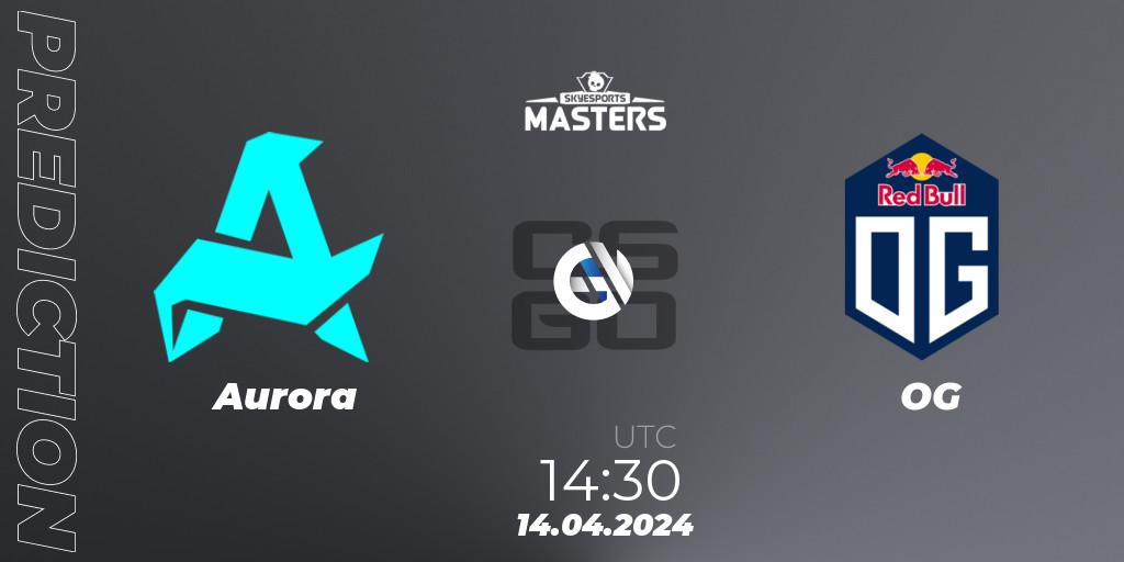 Aurora - OG: прогноз. 14.04.2024 at 14:30, Counter-Strike (CS2), Skyesports Masters 2024