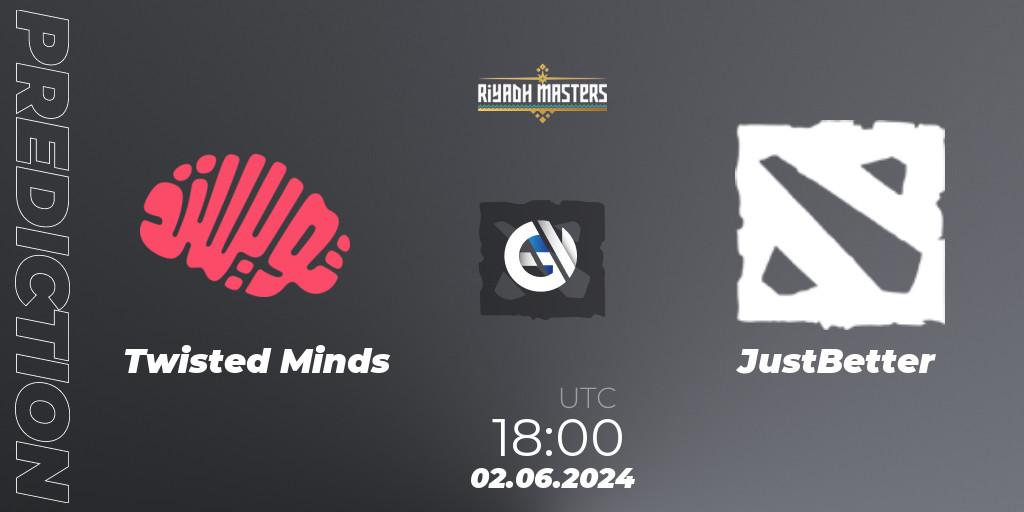 Twisted Minds - JustBetter: прогноз. 02.06.2024 at 18:00, Dota 2, Riyadh Masters 2024: Western Europe Closed Qualifier