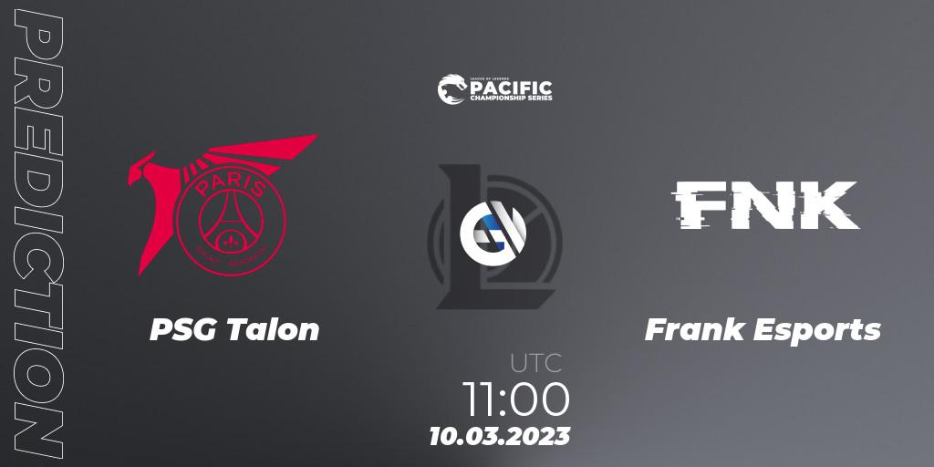 PSG Talon - Frank Esports: прогноз. 10.03.2023 at 11:00, LoL, PCS Spring 2023 - Group Stage