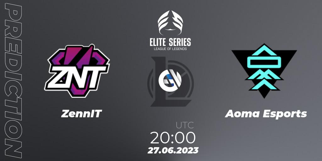 ZennIT - Aoma Esports: прогноз. 27.06.2023 at 20:00, LoL, Elite Series Summer 2023
