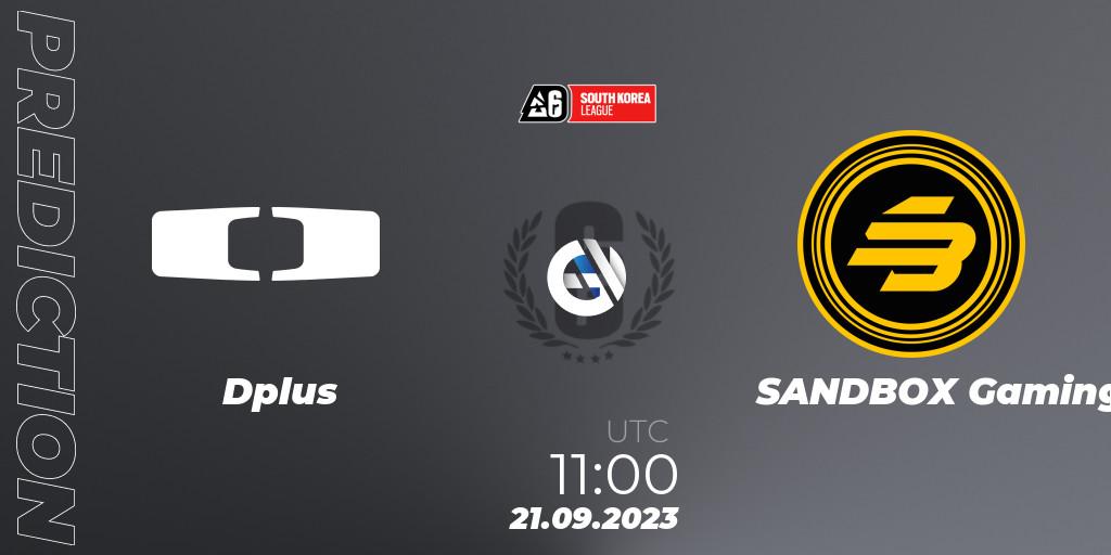 Dplus - SANDBOX Gaming: прогноз. 21.09.2023 at 11:00, Rainbow Six, South Korea League 2023 - Stage 2