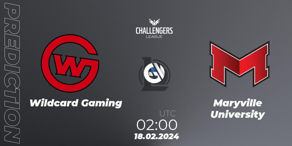 Wildcard Gaming - Maryville University: прогноз. 18.02.24, LoL, NACL 2024 Spring - Group Stage