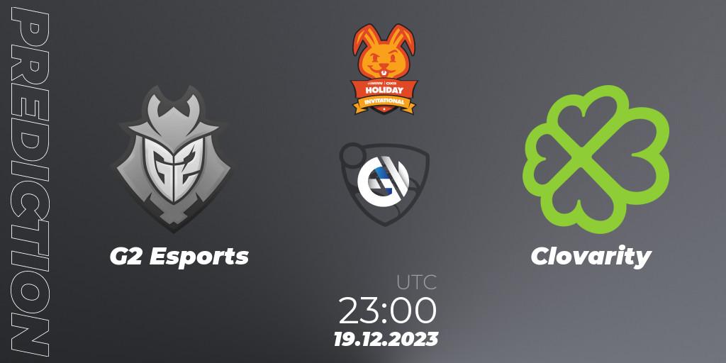 G2 Esports - Clovarity: прогноз. 19.12.2023 at 23:00, Rocket League, OXG Holiday Invitational