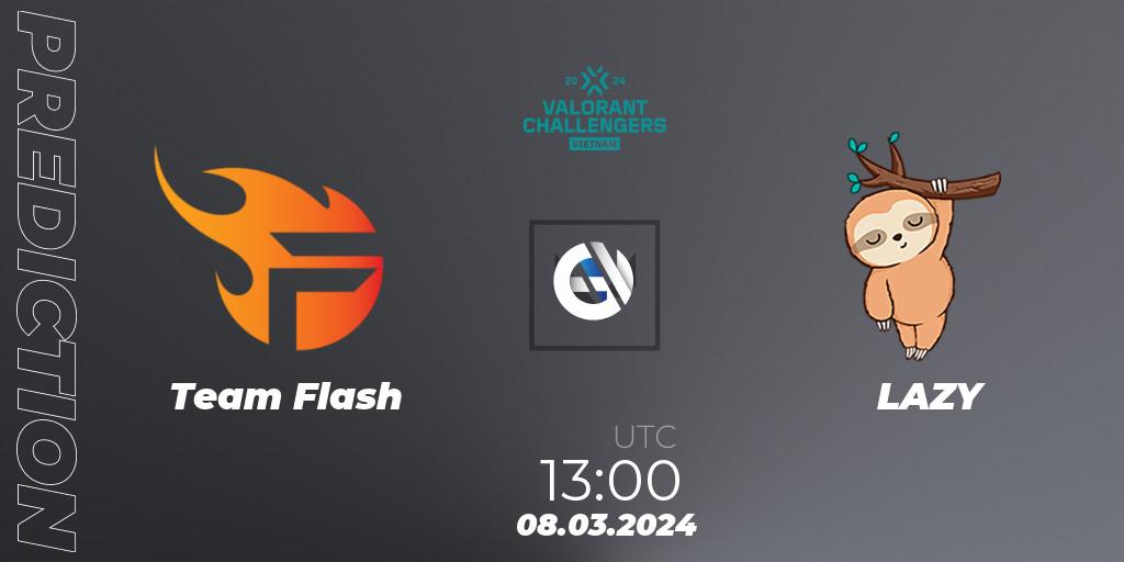 Team Flash - LAZY: прогноз. 08.03.2024 at 13:00, VALORANT, VALORANT Challengers 2024 Vietnam: Split 1