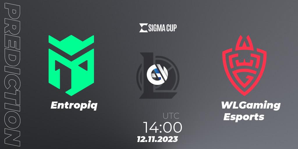 Entropiq - WLGaming Esports: прогноз. 12.11.2023 at 14:00, LoL, Sigma Cup 2023