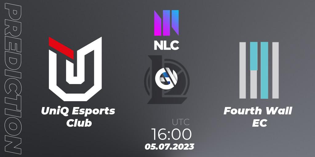 UniQ Esports Club - Fourth Wall EC: прогноз. 05.07.23, LoL, NLC Summer 2023 - Group Stage