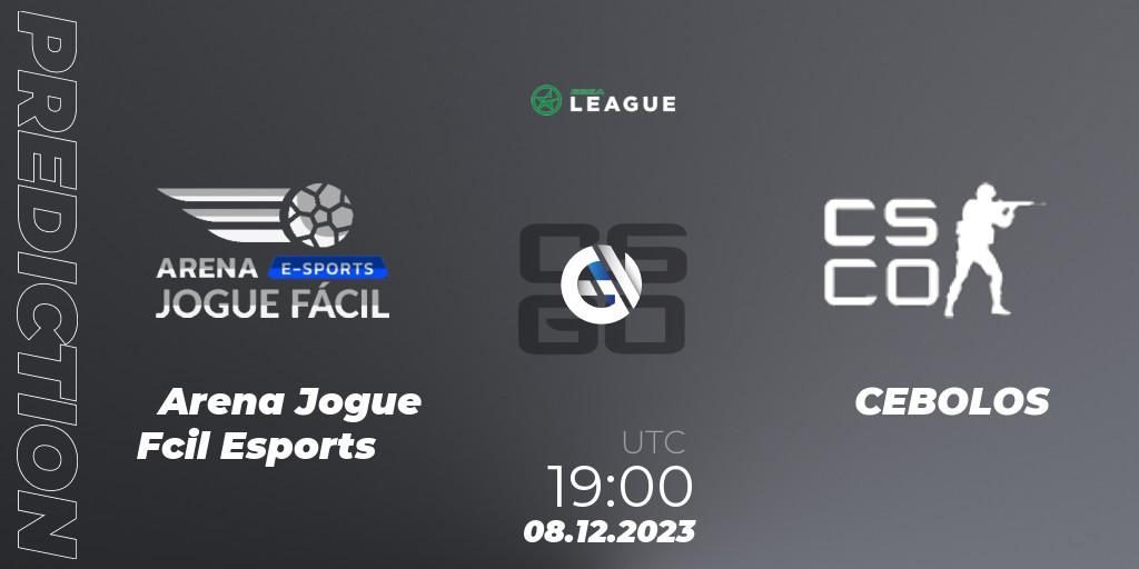 Arena Jogue Fácil Esports - CEBOLOS: прогноз. 08.12.2023 at 19:00, Counter-Strike (CS2), ESEA Season 47: Open Division - South America