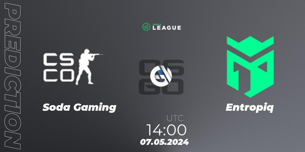 Soda Gaming - Entropiq: прогноз. 07.05.2024 at 14:00, Counter-Strike (CS2), ESEA Season 49: Advanced Division - Europe