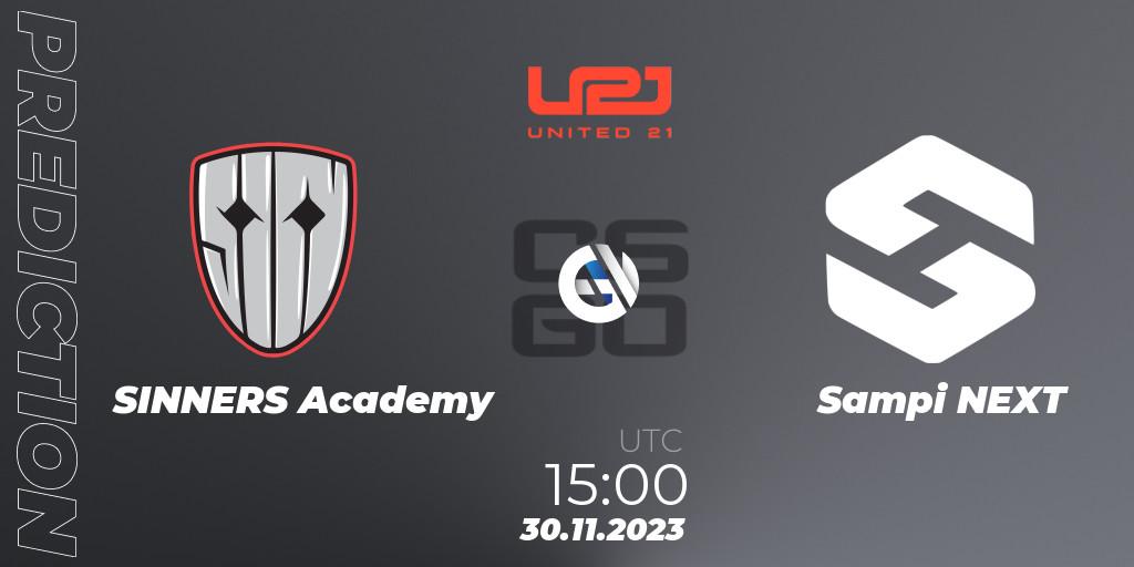 SINNERS Academy - Sampi NEXT: прогноз. 30.11.23, CS2 (CS:GO), United21 Season 8: Division 2