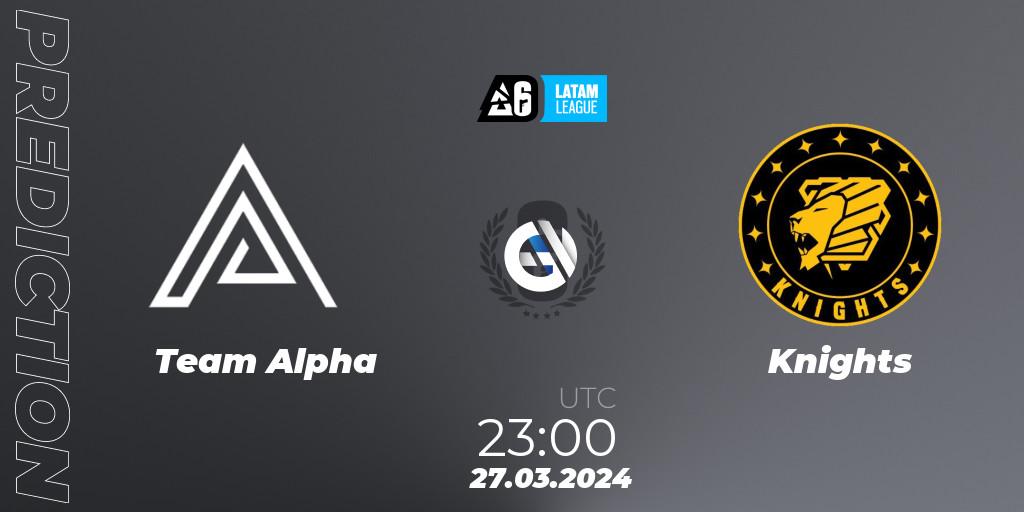 Team Alpha - Knights: прогноз. 27.03.2024 at 23:00, Rainbow Six, LATAM League 2024 - Stage 1: LATAM South
