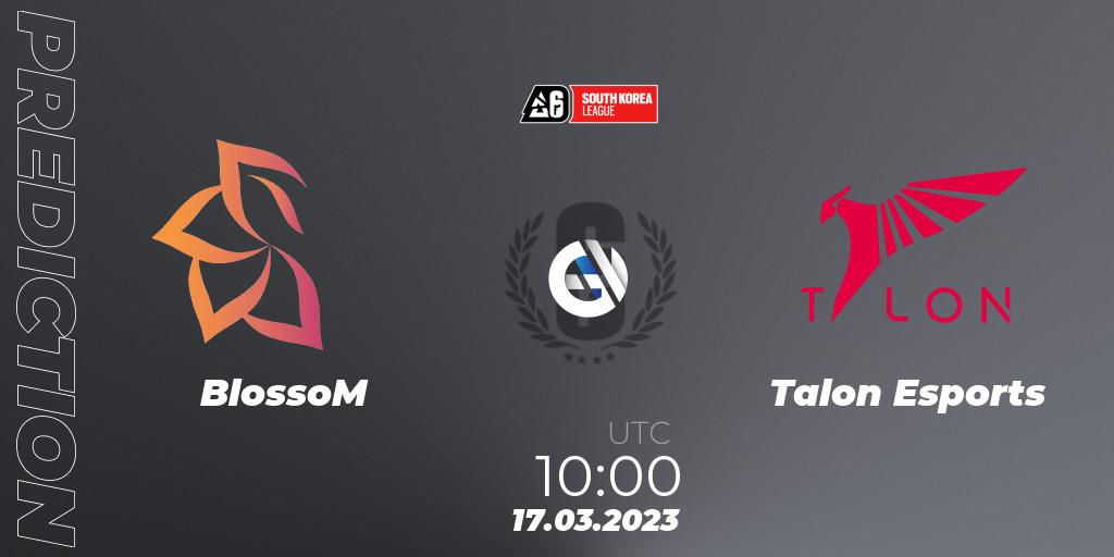 BlossoM - Talon Esports: прогноз. 17.03.2023 at 10:00, Rainbow Six, South Korea League 2023 - Stage 1