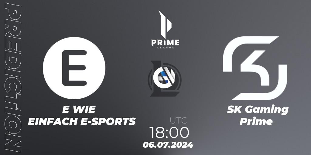 E WIE EINFACH E-SPORTS - SK Gaming Prime: прогноз. 06.07.2024 at 18:00, LoL, Prime League Summer 2024