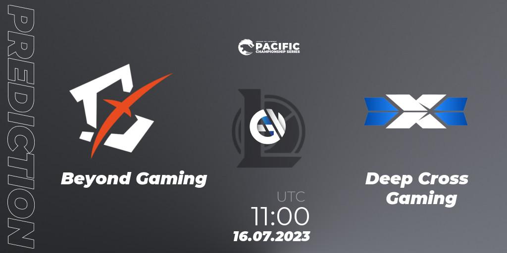 Beyond Gaming - Deep Cross Gaming: прогноз. 16.07.2023 at 11:00, LoL, PACIFIC Championship series Group Stage