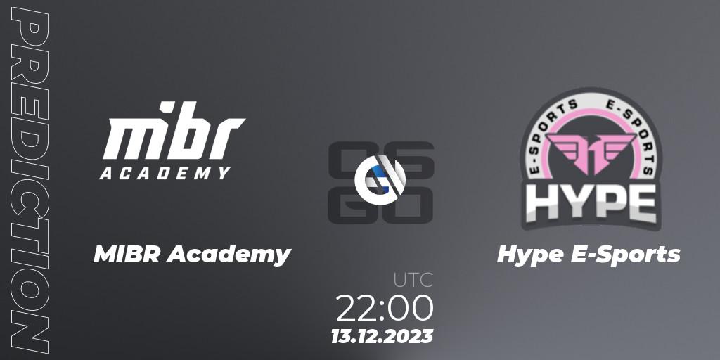 MIBR Academy - Hype E-Sports: прогноз. 13.12.2023 at 22:30, Counter-Strike (CS2), Gamers Club Liga Série A: December 2023