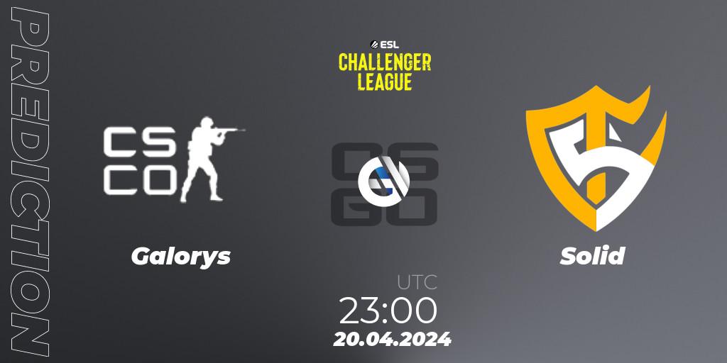 Galorys - Solid: прогноз. 20.04.24, CS2 (CS:GO), ESL Challenger League Season 47: South America