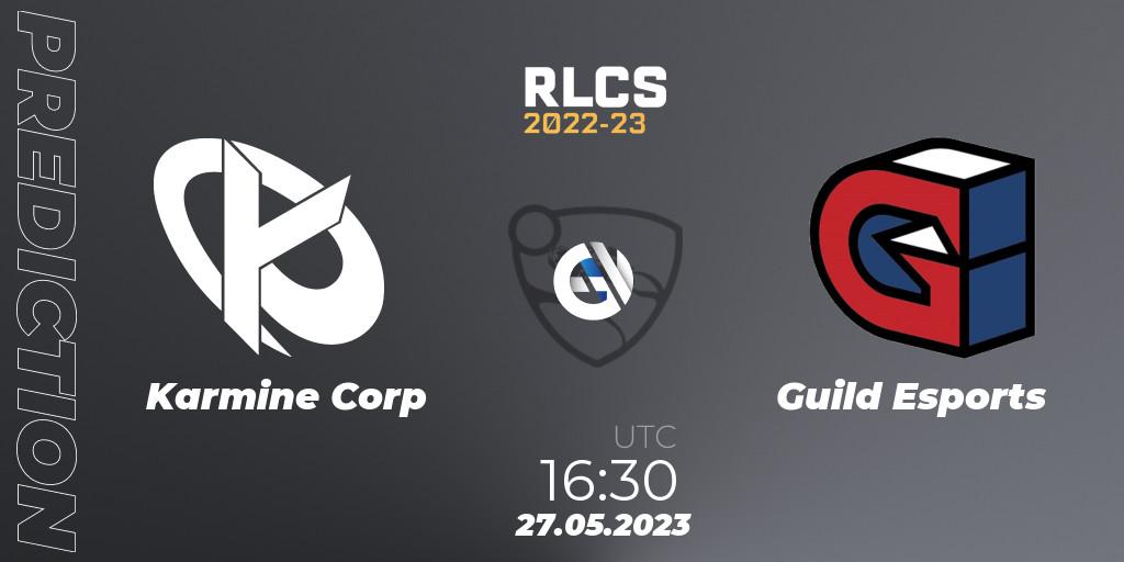 Karmine Corp - Guild Esports: прогноз. 27.05.2023 at 16:35, Rocket League, RLCS 2022-23 - Spring: Europe Regional 2 - Spring Cup
