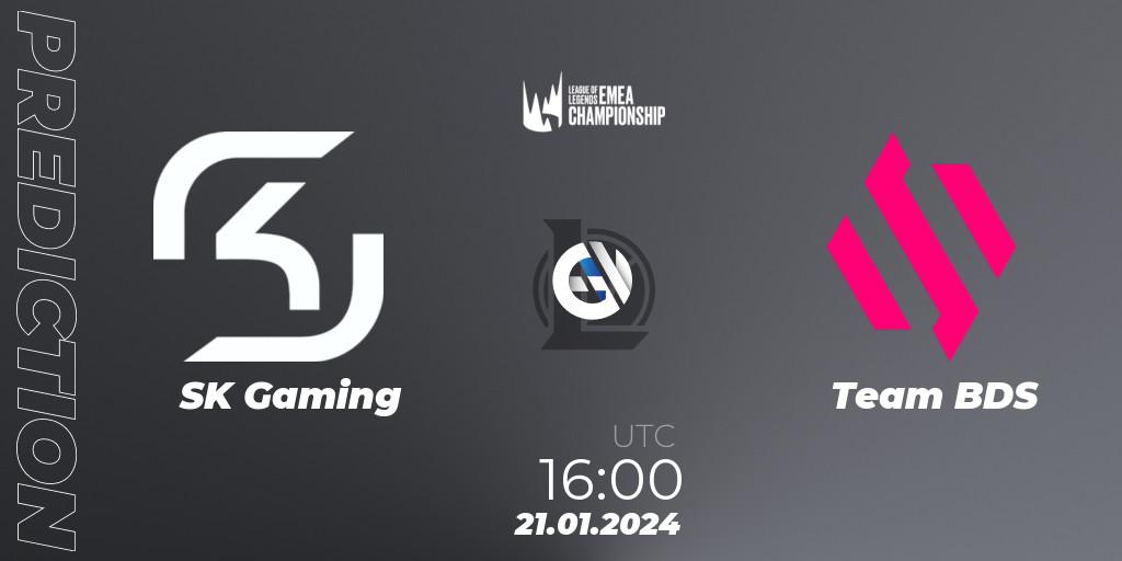 SK Gaming - Team BDS: прогноз. 22.01.2024 at 16:00, LoL, LEC Winter 2024 - Regular Season