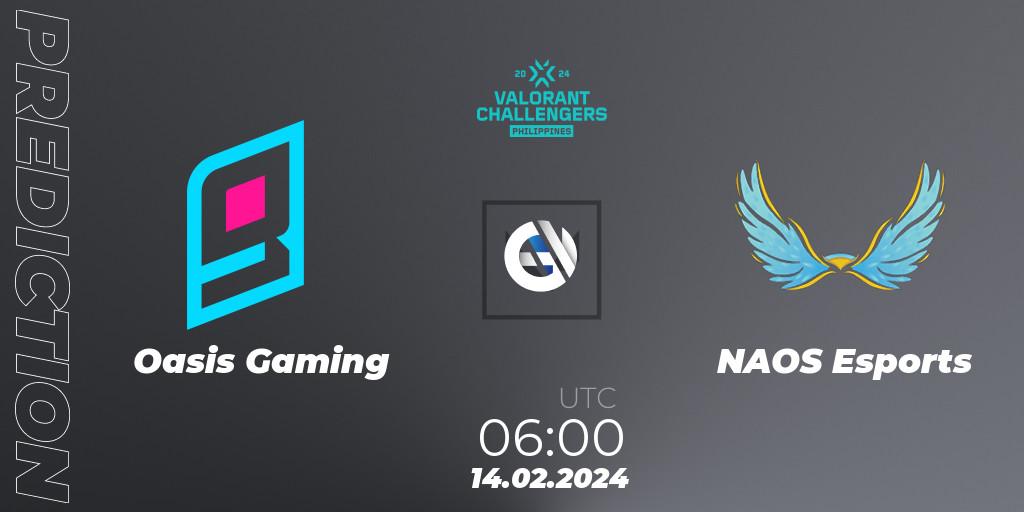 Oasis Gaming - NAOS Esports: прогноз. 14.02.24, VALORANT, VALORANT Challengers 2024 Philippines: Split 1
