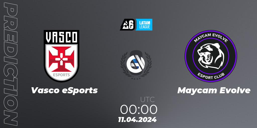 Vasco eSports - Maycam Evolve: прогноз. 11.04.2024 at 00:00, Rainbow Six, LATAM League 2024 - Stage 1: LATAM South