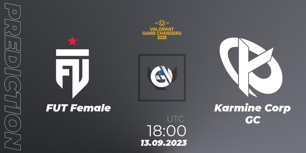 FUT Female - Karmine Corp GC: прогноз. 13.09.2023 at 18:00, VALORANT, VCT 2023: Game Changers EMEA Stage 3 - Group Stage