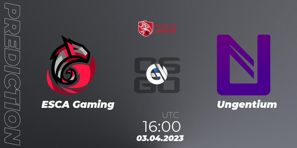 ESCA Gaming - Ungentium: прогноз. 03.04.23, CS2 (CS:GO), Polska Liga Esportowa 2023: Split #1