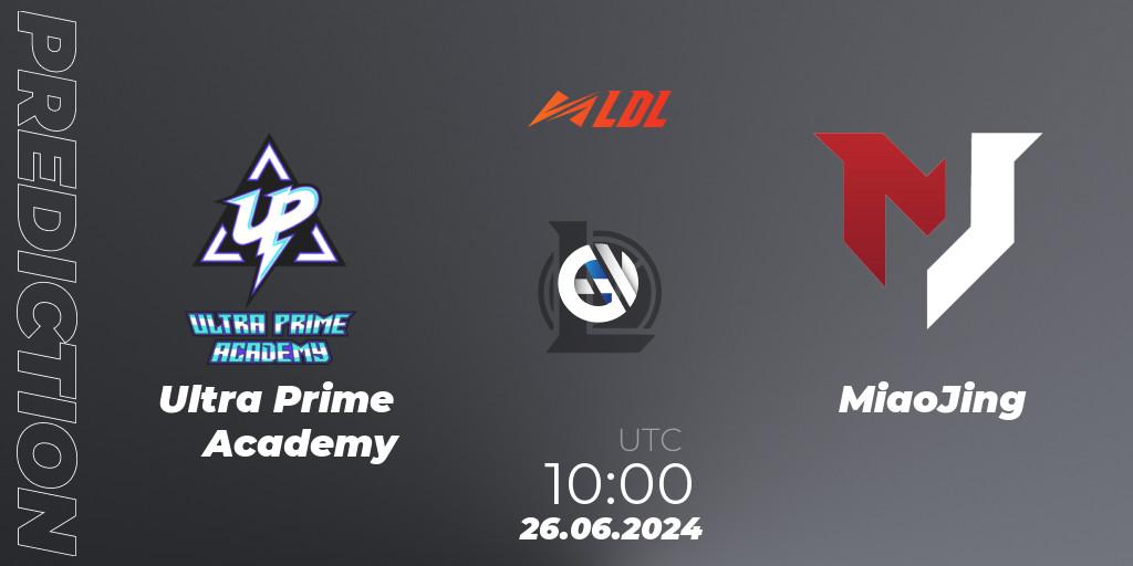 Ultra Prime Academy - MiaoJing: прогноз. 26.06.2024 at 10:00, LoL, LDL 2024 - Stage 3