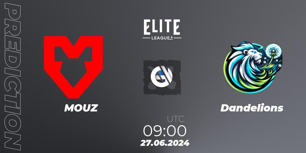 MOUZ - Dandelions: прогноз. 27.06.2024 at 09:00, Dota 2, Elite League Season 2: Western Europe Closed Qualifier
