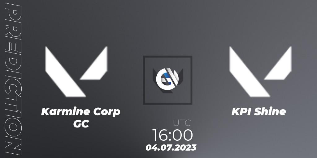 Karmine Corp GC - KPI Shine: прогноз. 04.07.2023 at 16:00, VALORANT, VCT 2023: Game Changers EMEA Series 2 - Group Stage