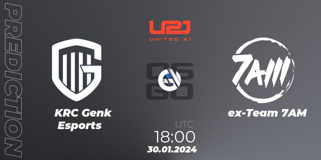 KRC Genk Esports - ex-Team 7AM: прогноз. 30.01.2024 at 19:00, Counter-Strike (CS2), United21 Season 10: Division 2