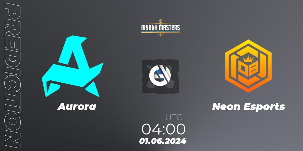 Aurora - Neon Esports: прогноз. 01.06.2024 at 04:20, Dota 2, Riyadh Masters 2024: Southeast Asia Closed Qualifier