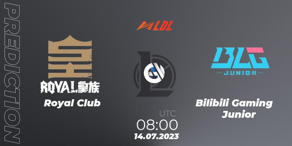Royal Club - Bilibili Gaming Junior: прогноз. 14.07.2023 at 08:00, LoL, LDL 2023 - Regular Season - Stage 3