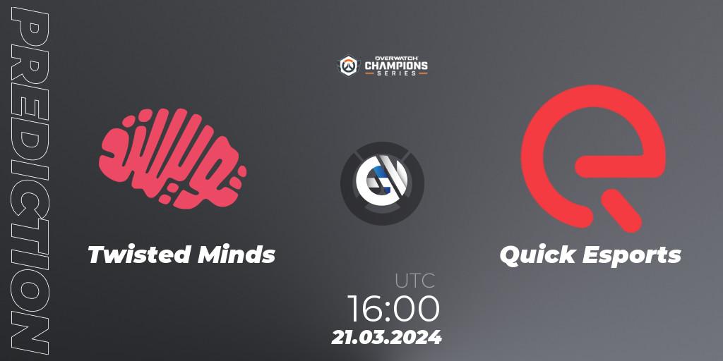 Twisted Minds - Quick Esports: прогноз. 21.03.24, Overwatch, Overwatch Champions Series 2024 - EMEA Stage 1 Main Event